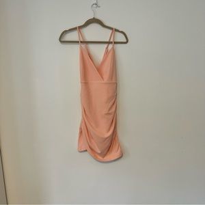 Pink Lily Blush Wrap Bodycon Mini Dress